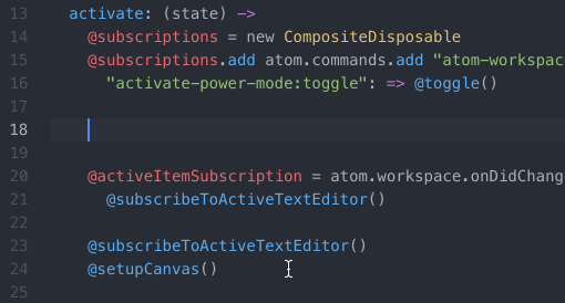 Activate POWER MODE in Atom